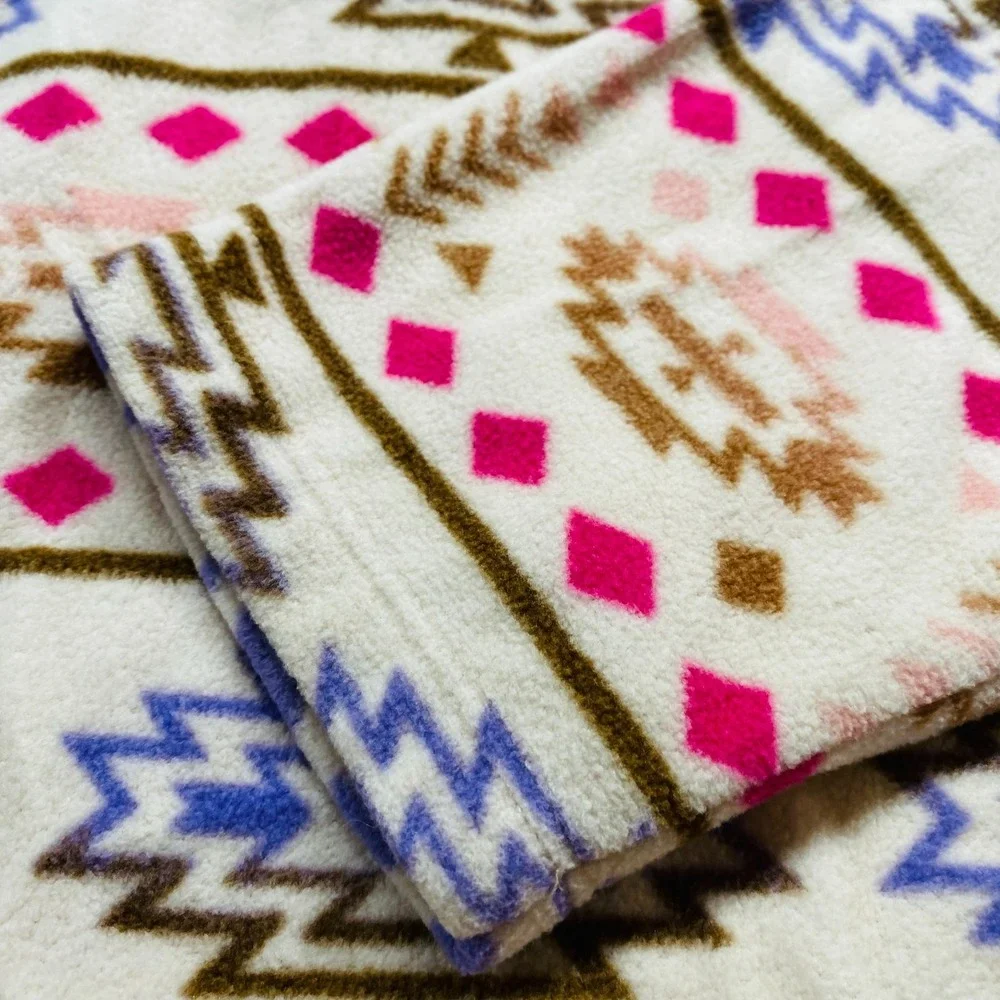 The Childrens Place Girls Aztec Print Fleece Hoodie Size 16 XXL Multicolor
